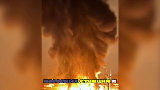 Полыхающую после удара ВС РФ электроподстанцию в Одессе сняли на фото