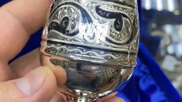 Кубачинская классическая рюмка из серебра, р0006