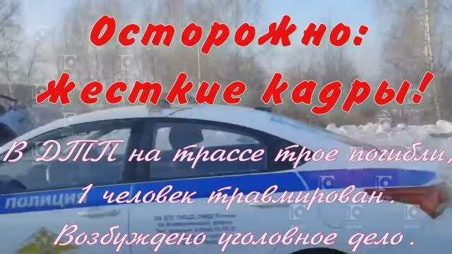 В ДТП на трассе трое погибли, 1 человек травмирован. Возбуждено уголовное дело.