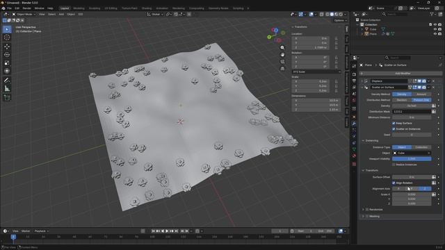 1.30 - Модификатор Scatter on Surface