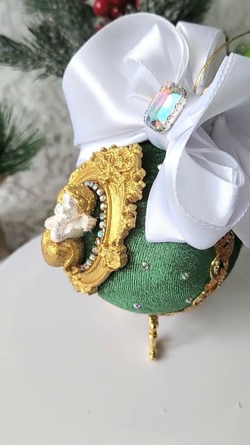 Новогодний шар в бархате 🤗