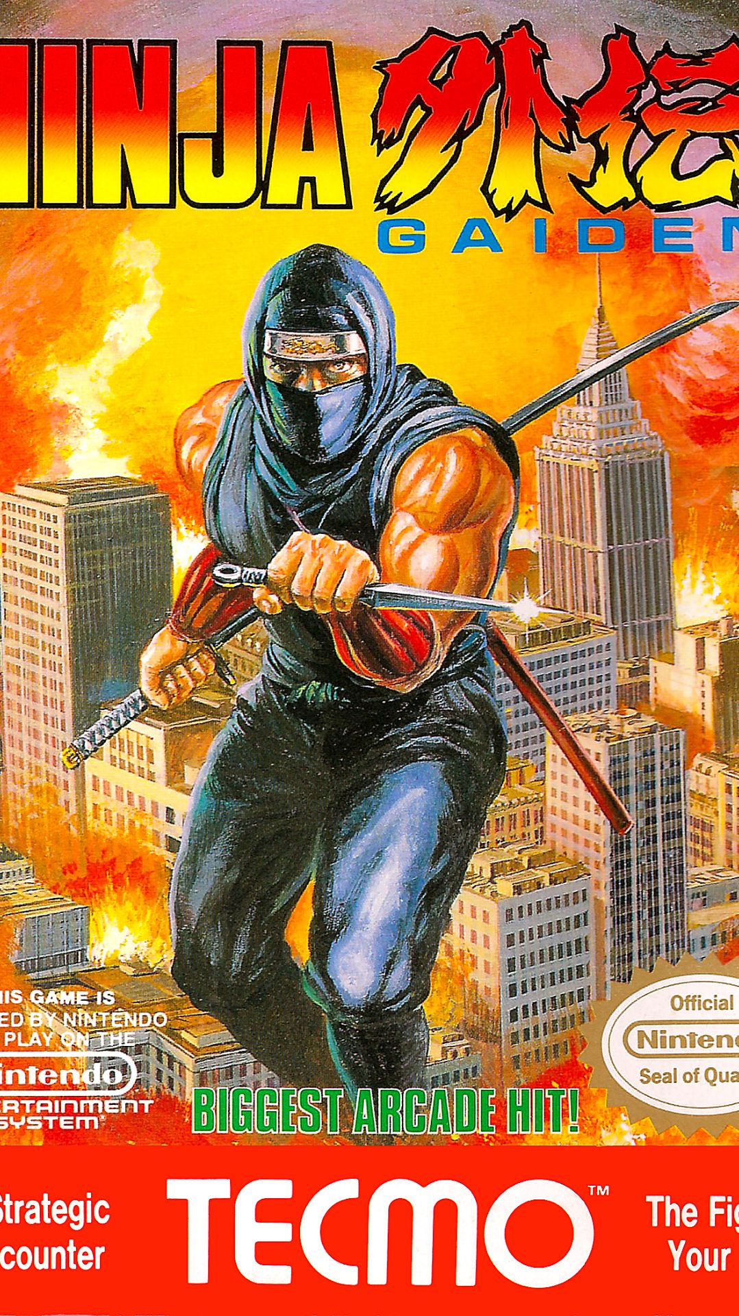 Крутая заставка Ninja Gaiden Dendy