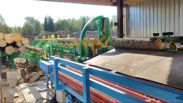 Раскряжевка бревен