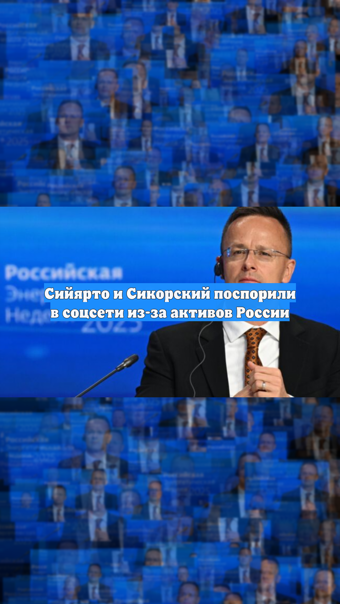Сийярто и Сикорский поспорили в соцсети из-за активов России