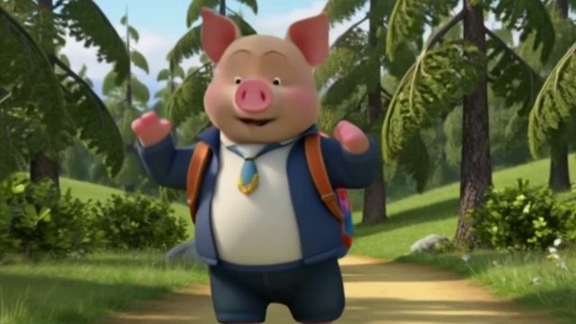 Мультфильм для детей. Счастливый малыш поросёнок