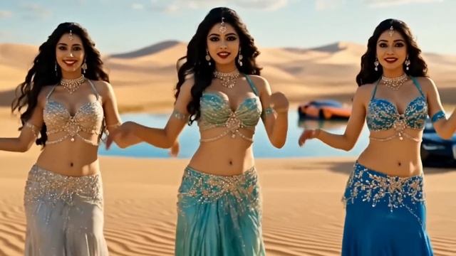 Самые горячие исполнительницы танца живота в пустыне.