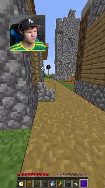 😳Я СПАС ВСЮ ДЕРЕВНЮ В MINECRAFT… #shorts #шортс #minecraft #майнкрафт #майн #спасение #деревня