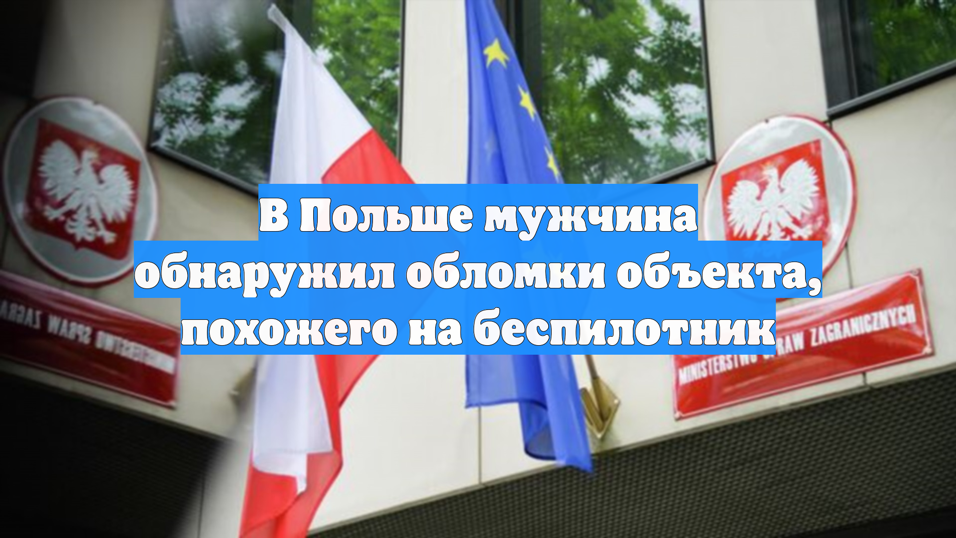 В Польше мужчина обнаружил обломки объекта, похожего на беспилотник