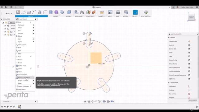 7 - CIRCULAR PATTERN RECTANGULAR PATTERN