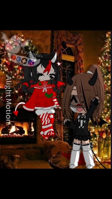 Мару и Куро поставили ёлочку и украсили комнату🪄🎄🎁