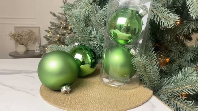 Набор стеклянных шаров матовых и глянцевых, цвет: ягодная фуксия, 100 мм, 4 шт., 141635/1001457