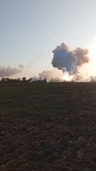 Возгорание СОУ ЗРК 9К37 "Бук-М1" ВСУ