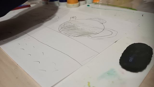 ИЗО 3 класс. натюрморт "кухня украшенная фруктами и чаем"