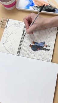 ❄️ Время романтики в творческом клубе Dari Art! Новый урок уже ждет участников клуба 🧡#клуб_dariart