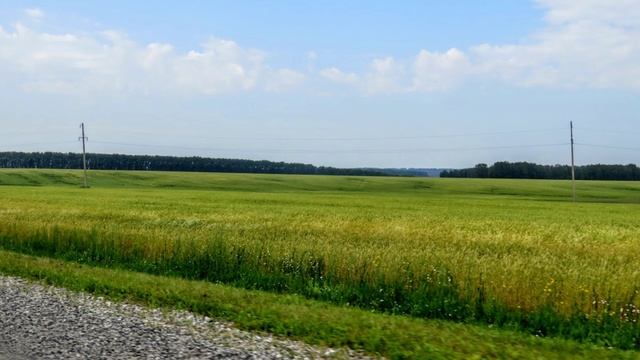 август 03, 2019-Дорога до Беловского водохранилища(просторы Кузбасса) ч 1