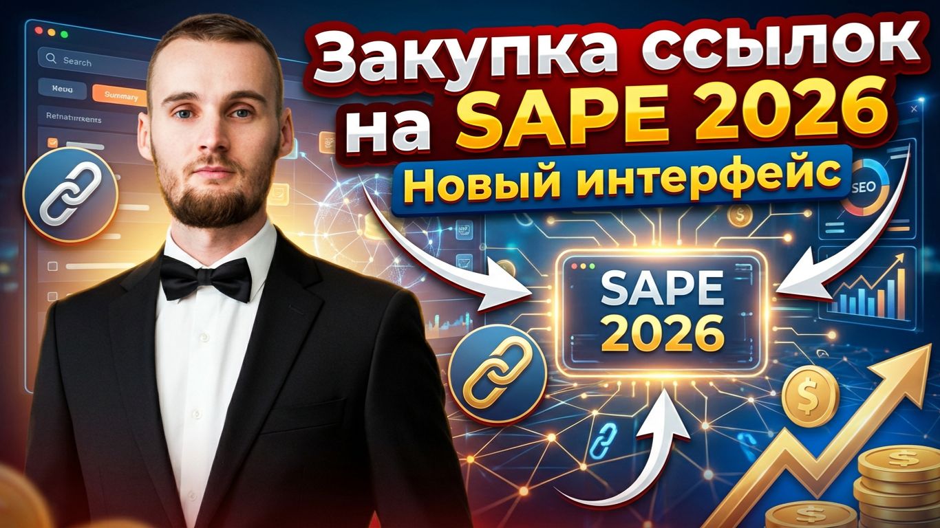 Закупка ссылок на SAPE новый интерфейс 2026