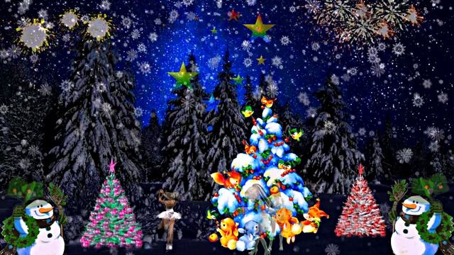 Видеофоны! Видеофон С Новым Годом! В Новогоднем лесу 1 от Киностудии Мудрого Кота Тимофея!
