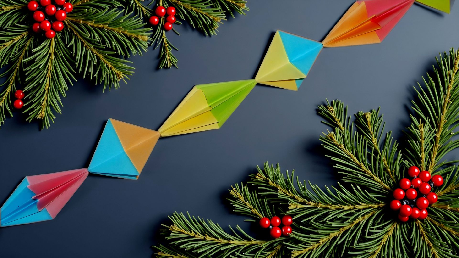 Как Сделать Новогоднюю Гирлянду из Бумаги