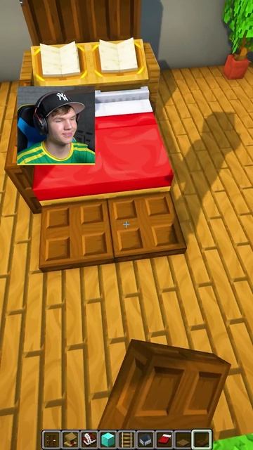 ЛУЧШАЯ Кровать В Майнкрафте! 😳🛏️ #shorts #шортс #minecraft #майнкрафт #майн #кровать #постройка