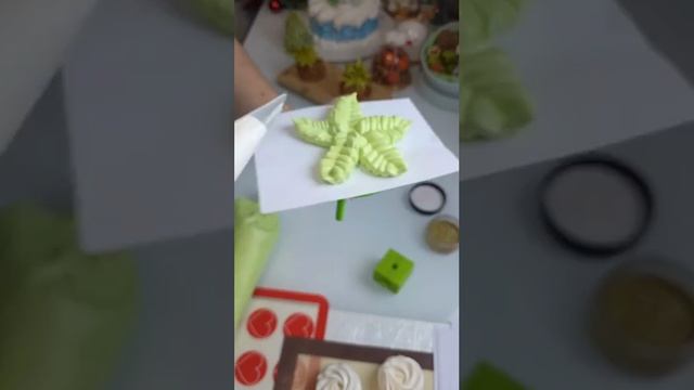 Зефирная елка и пуансеттия БЕЗ насадок