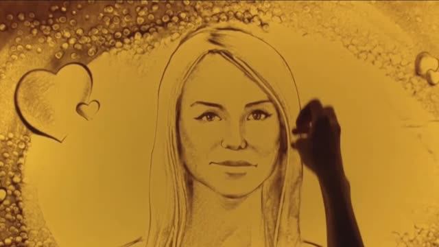 "ТВОЙ ПОРТРЕТ НА ПЕСКЕ " Любовь Пузикова-музыка, слова и монтаж клипа, исп. Игорь Надолинский