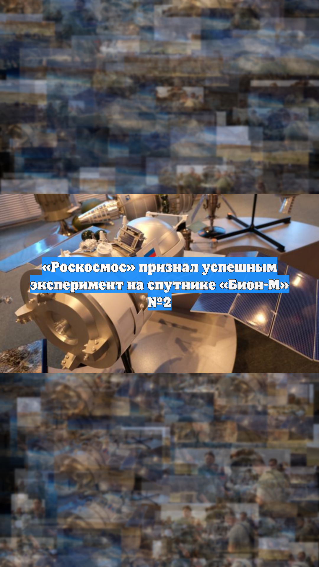 «Роскосмос» признал успешным эксперимент на спутнике «Бион-М» №2