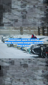 Синоптики: днем 15 декабря Южно-Сахалинск накроют сильный снег и ветер