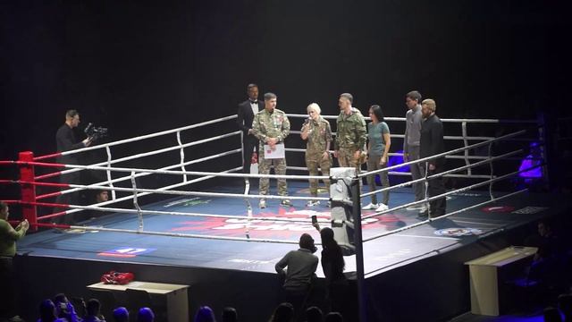 Открытие вечера боев "Ультиматум Удара" бойцами 123 Бригады "Самарканда"