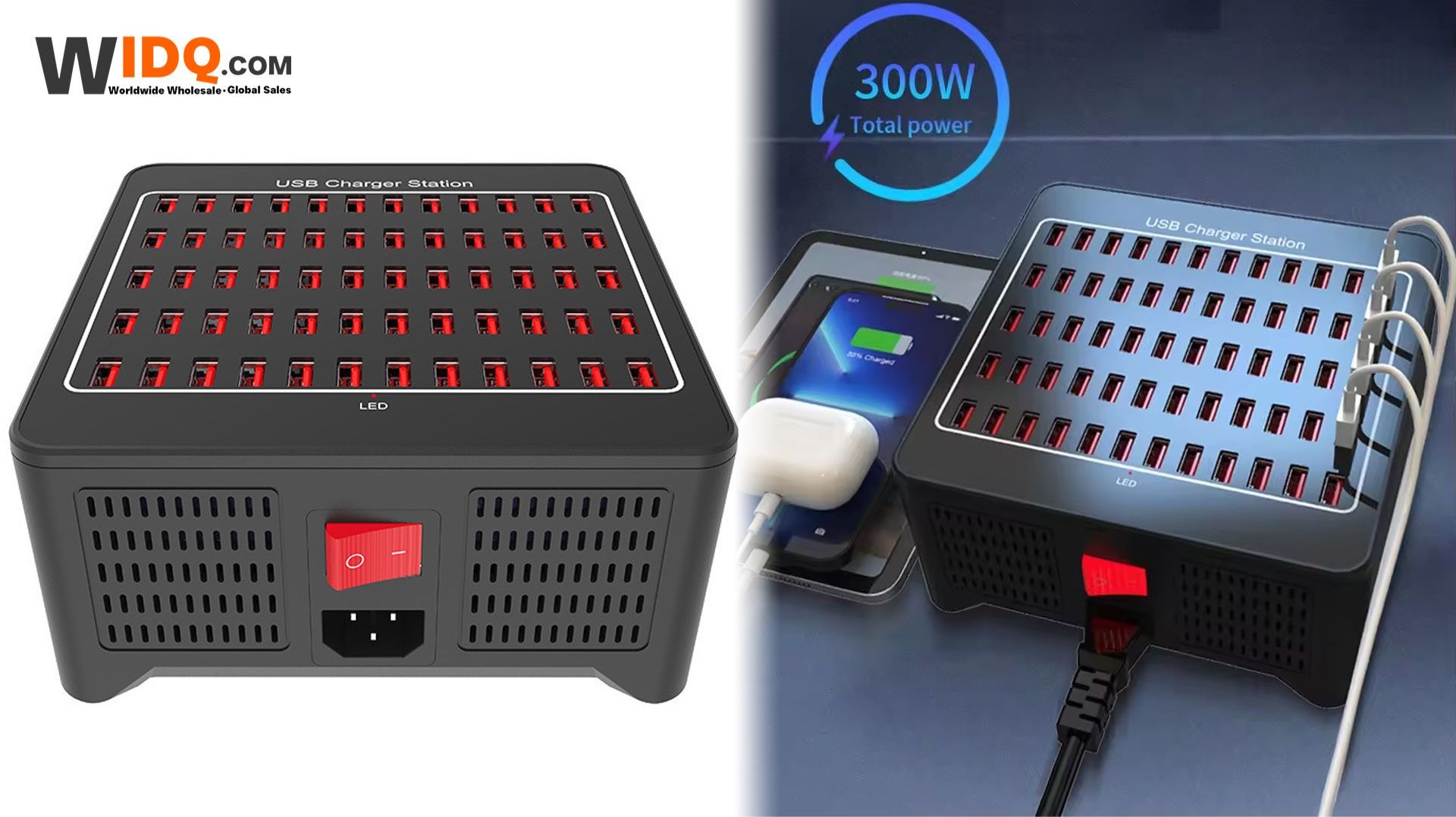 🔌 Мощный 60-портовый концентратор для зарядки нескольких устройств ⚡