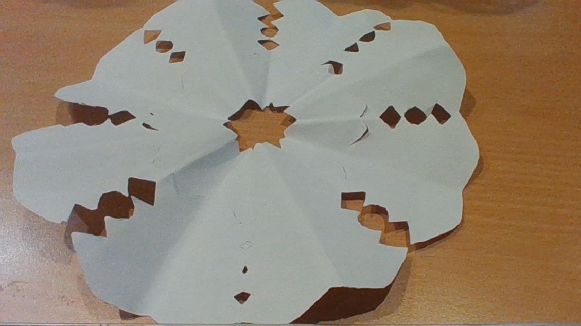 Как сделать снежинку из бумаги а4