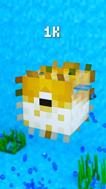 0 против 1 миллиарда капель воды 💧💦 Рыба Фугу в Майнкрафте