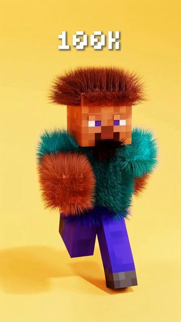 Самый волосатый Стив из Майнкрафта на свете 🧔💨