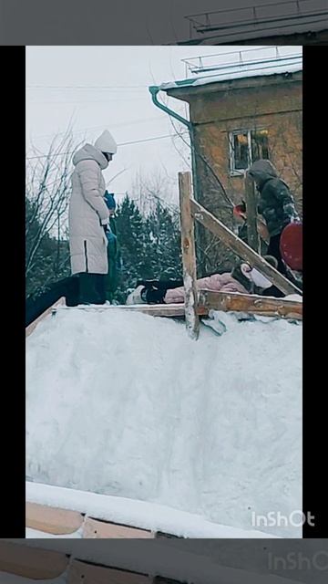 Настоящая снежная сибирская ❄⛄зима. Моя пробежка по стадиону продолжается ❤