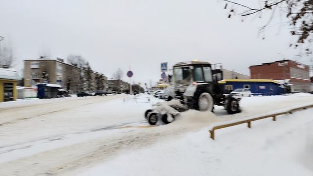 очистка дорог от снега 112 часть