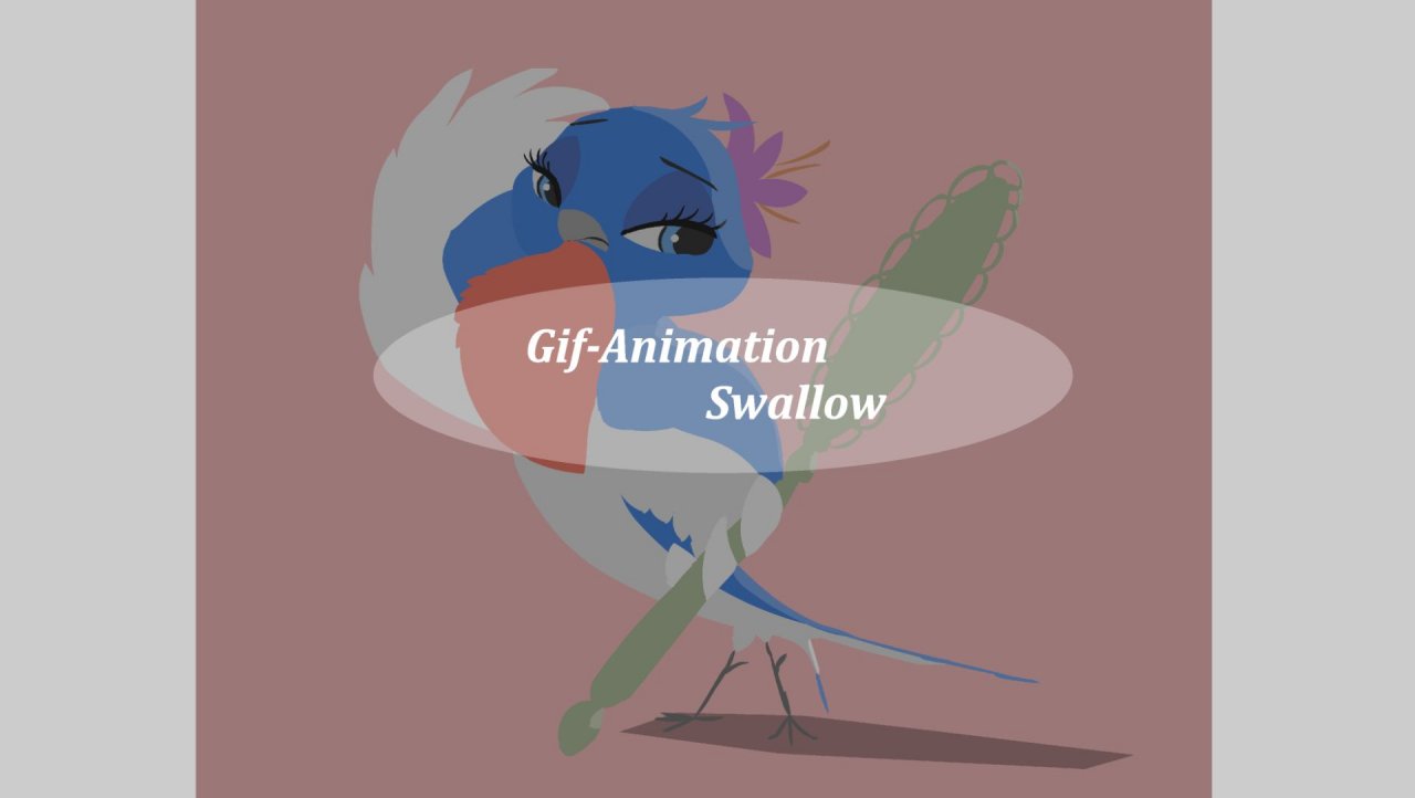2d animation swallow_Ласточка малыш_Рэро прыгает