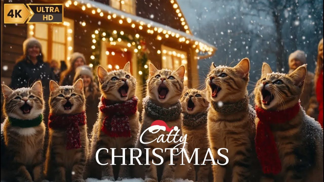 НЯШНЫЕ МЯВКИ! МИЛЫЕ КОТЯТА ГОТОВЯТСЯ К РОЖДЕСТВУ! ПЕСЕНКА ПРО КОШЕЧЕК В НОВЫЙ ГОД 2026!