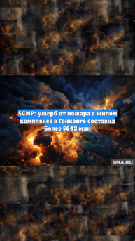 SCMP: ущерб от пожара в жилом комплексе в Гонконге составил более $642 млн