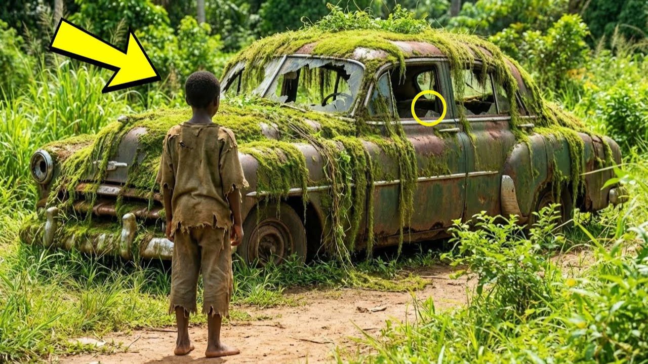 Осиротевший мальчик нашёл приют в старой, закопчённой повозке. Открыв дверцу, он заплакал.