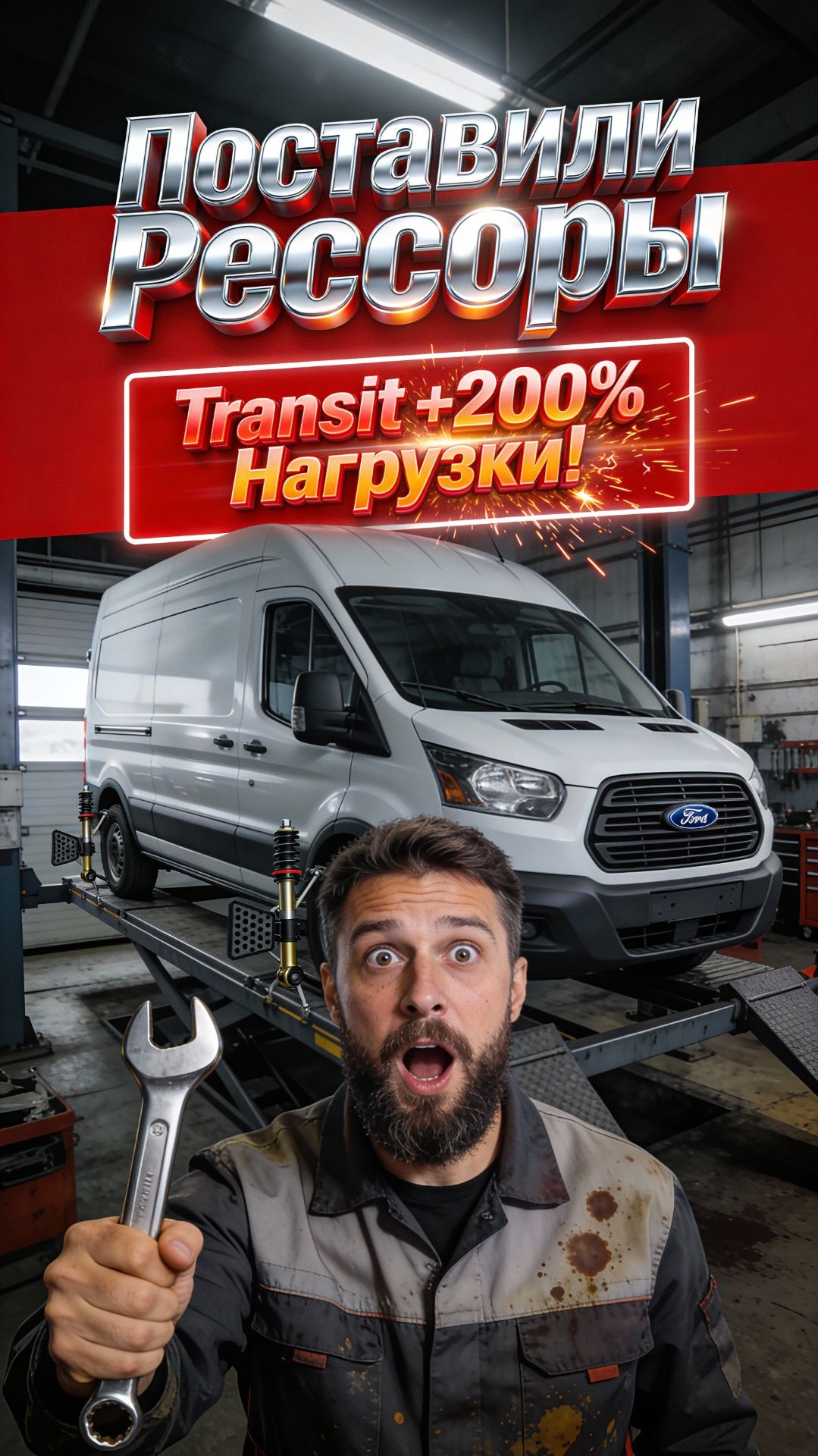 Поставили Рессоры Форд Транзит🔺+200% Нагрузки!”🚀