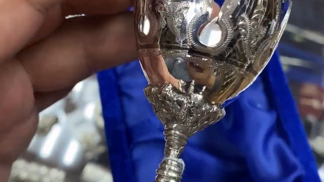 Серебряная подставка под яйцо, пш01