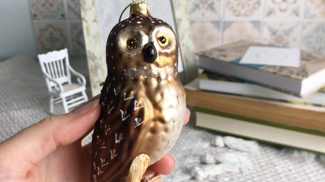 Ёлочная игрушка ЛЕСНАЯ СОВУШКА, стекло, 12 см, 4070128