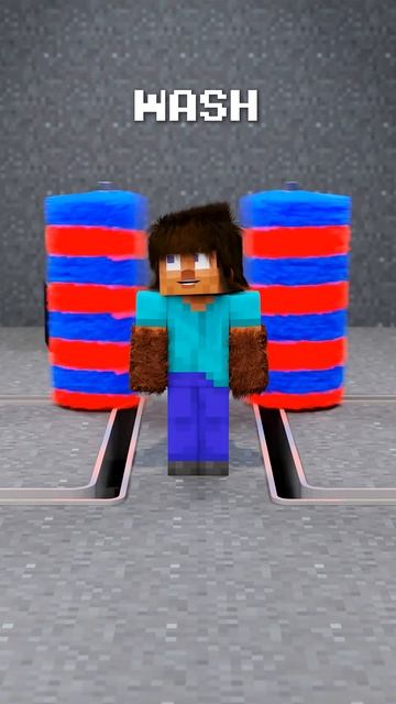 Майнкрафт Стив против теста на быструю стирку 💀💦 Приятная анимация