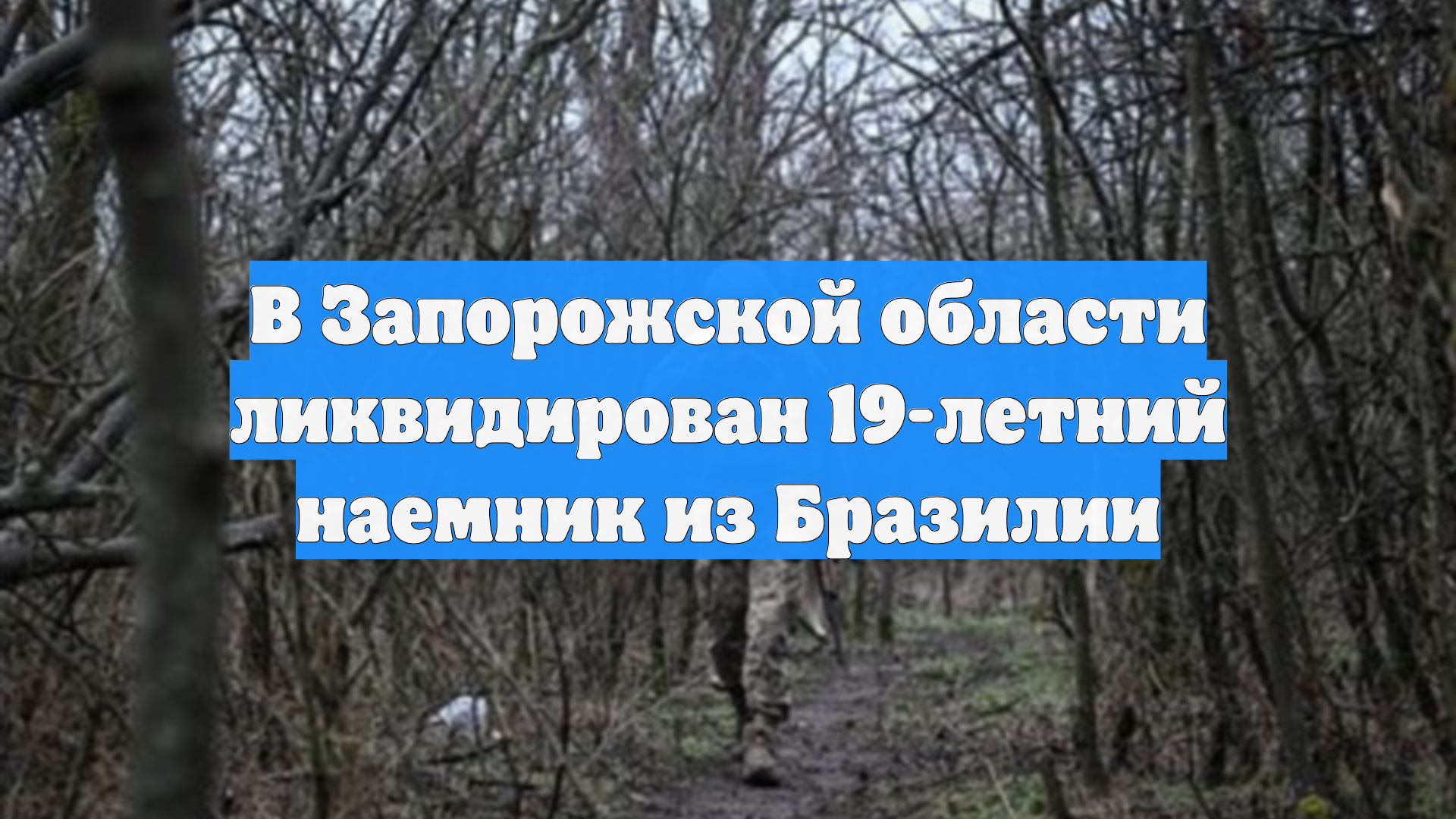 В Запорожской области ликвидирован 19-летний наемник из Бразилии