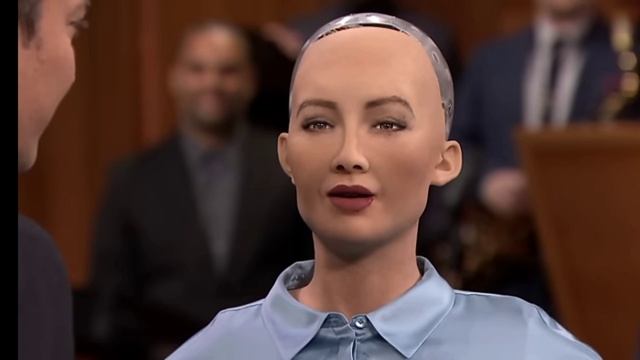 Tonight Showbotics: Джимми знакомится с Софией, человекоподобным роботом