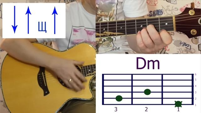 Гитара с нуля - ( урок 1 ) ритмический рисунок ( бой номер 1 ) и первые аккорды Звезда по имени