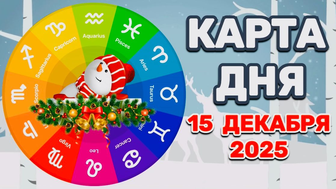 "КАРТА ДНЯ" на 15 ДЕКАБРЯ 2025 года (карты ТАРО)!!!