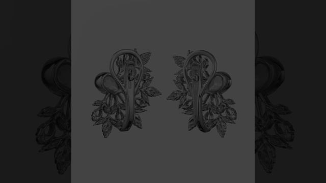 серьги Снежинки с горным хрусталем