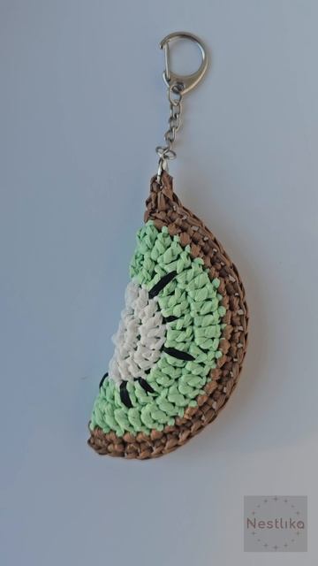 🥝 Брелок/обвес-киви из рафии | Трендовый аксессуар | Ручная работа