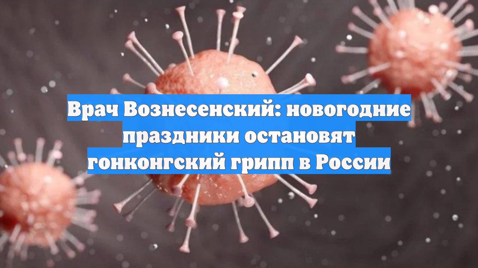 Врач Вознесенский: новогодние праздники остановят гонконгский грипп в России