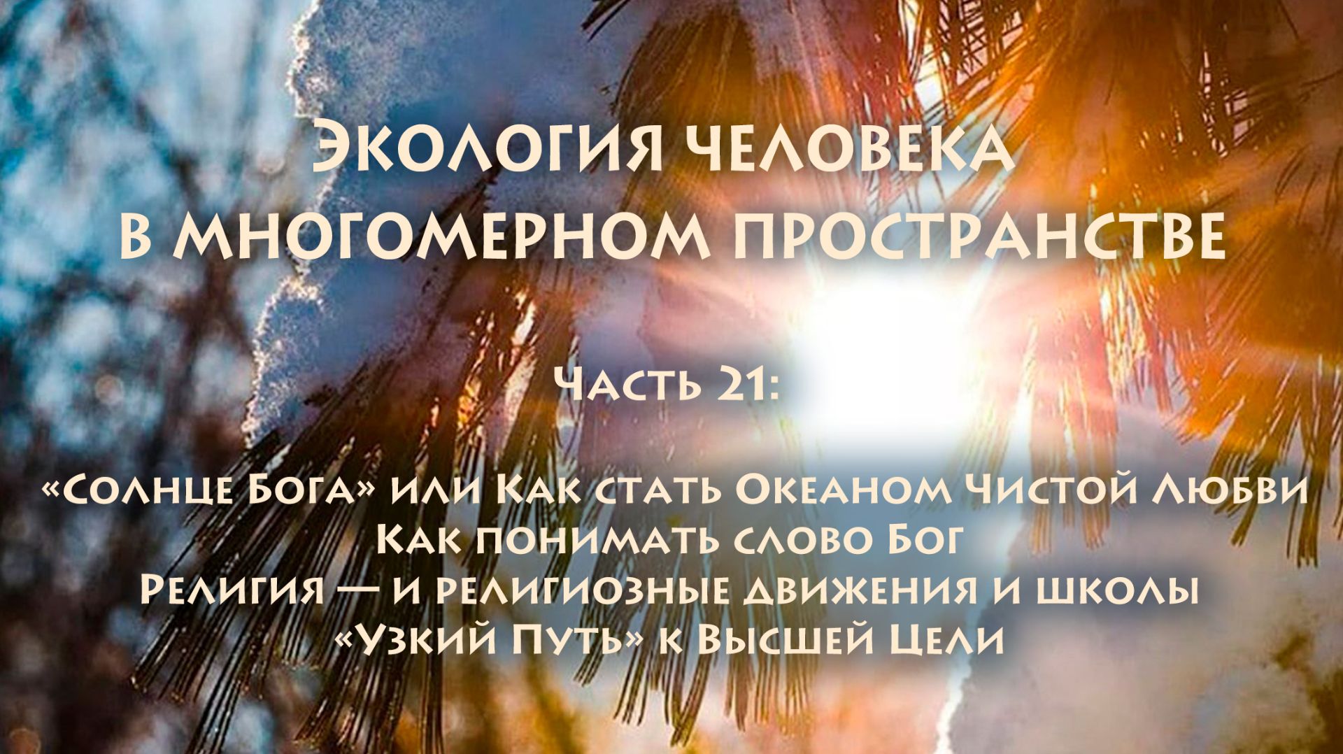 Владимир Антонов. Экопсихология. Часть 21